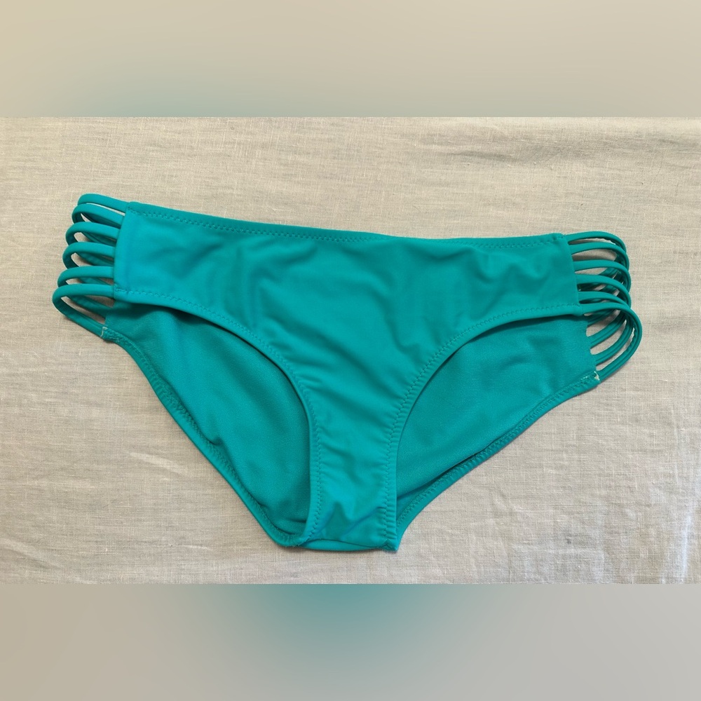 Aeropostale Teal Bikini Bottom with Strappy Sides